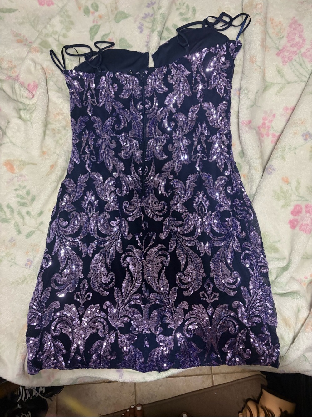 Windsor Purple Sequin Mini Dress